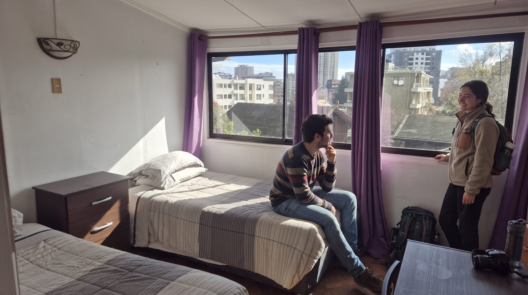 Habitaciones Dobles y Triples en Hostal Vivo Concepción